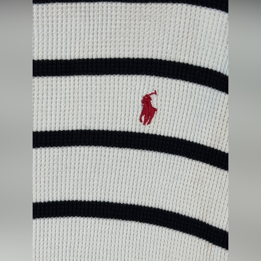 Polo Ralph Lauren Striped Thermal Top- Size Small (8) - Picture 2 of 8